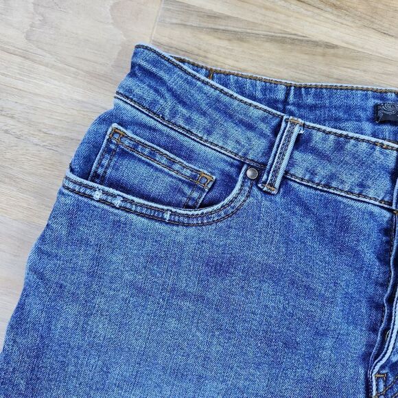 ☔️🔸️Prana True Blue Buxton Button Fly Crop Ankle Jeans Size 4 - Picture 8 of 10